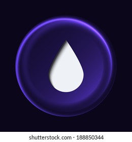 Abstract 3d shiny button. Vector illustration