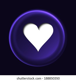 Abstract 3d shiny button. Vector illustration