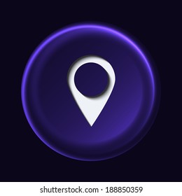 Abstract 3d shiny button. Vector illustration