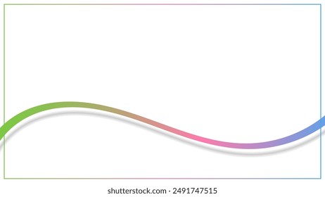 Abstract 3D shiny color ribbon wave lines elements on white background. Ribbon free style.