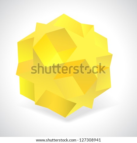 abstract 3d shiny red star vector illustration