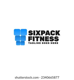 abstract 3d six packs vector illustration for gym logo