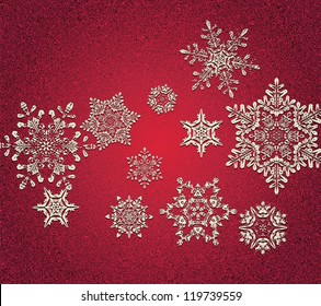 Abstract 3D Snowflakes Design