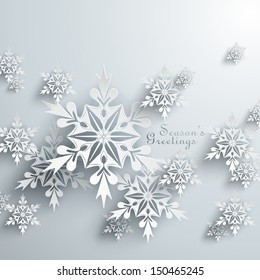 Abstract 3D Snowflakes Design