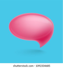 Abstract 3d speech bubble background in minimal style and pastel color - eps10 vector illustration