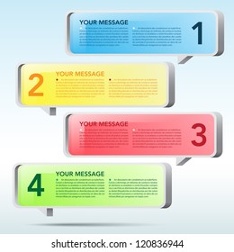 Abstract 3D speech bubble background. EPS10