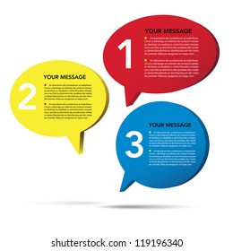Abstract 3D speech bubble background.eps10
