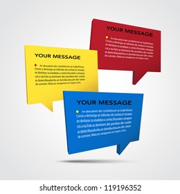 Abstract 3D speech bubble background.eps10