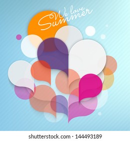 Abstract 3D Speech Bubble Design
