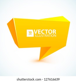Abstract 3d speech bubble vector icon for your business website.