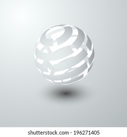 Abstract 3d sphere geomtricAl design 