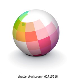 abstract 3d sphere with glossy sphere design.