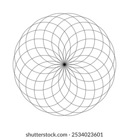 Abstract 3d sphere isolated on transparent background. Simple overlapping circles in interlocked rounds style. Editable stroke. Vector illustration.
 - Powered by Shutterstock - Get 15% off with code: PIKWIZARD15