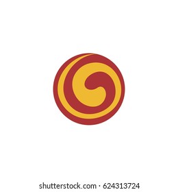 abstract 3d sphere letter g logo icon