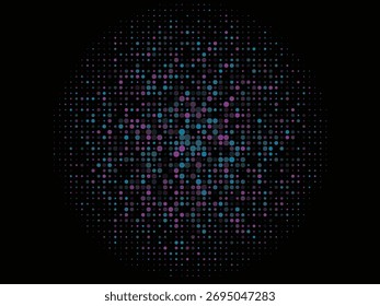 Abstract 3d sphere made of dots. Particles of a sphere. Futuristic technology style. particles in the shape of a ball.