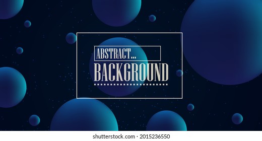 Abstract 3d sphere shape blue background. Modern background design