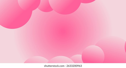 Abstract 3d sphere shape pink background. Creative illustration for poster, web, landing, page, cover, ad, greeting, card, promotion, vector etc