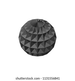 Abstract 3d sphere.Isolated on white background.Vector illustration.