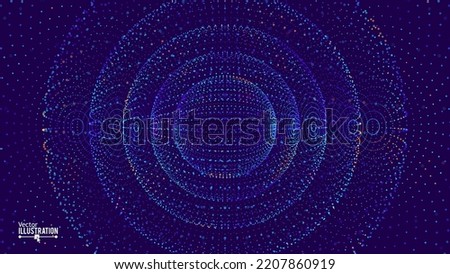 Abstract 3D Spheres Inside Bigger Spheres. Futuristic Technology Style. Vector Illustration. Futuristic Astronomy Science Abstract Solar System Tech HUD Backdrop.