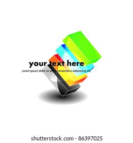 abstract 3d square background