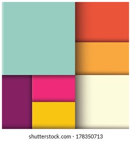 Abstract 3d square background, colorful, geometric, vector illustration
