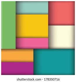 Abstract 3d square background, colorful, geometric, vector illustration