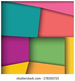 Abstract 3d square background, colorful, geometric, vector illustration