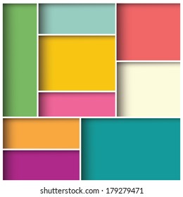 Abstract 3d square background, colorful tiles, geometric, vector illustration