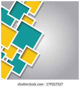 Abstract 3d square background, colorful tiles, geometric, vector illustration