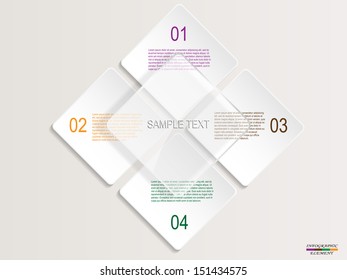Abstract 3d square infographics