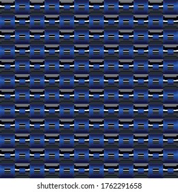 Abstract 3d square mosaic shapes seamless pattern background, vector design.
