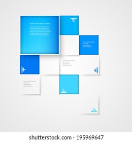 Abstract 3d squares background template for interface or infographic