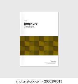 Abstrakte 3D-Quadrate. Broschüre, Abdeckung, Design der Packungsbeilage. Modernes Mosaikmuster auf weißem Hintergrund. Vektorkunst