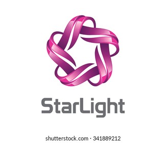 Abstract 3D star business identity logo template. 3D Star vector logo design branding corporate identity. 3D modern star vector .