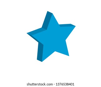 Abstract 3d star icon vector illustration