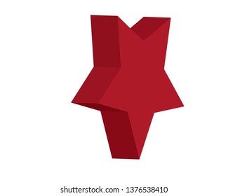 Abstract 3d star icon vector illustration