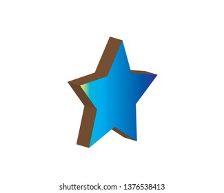 Abstract 3d star icon vector illustration