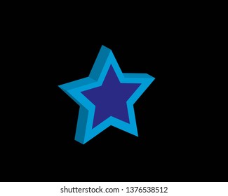 Abstract 3d star icon vector illustration