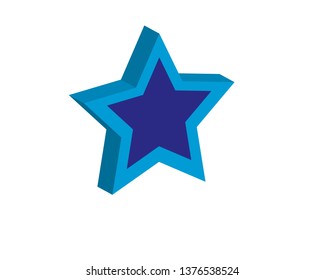 Abstract 3d star icon vector illustration