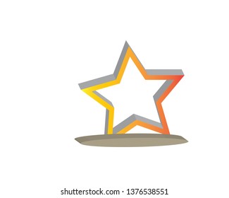 Abstract 3d star icon vector illustration