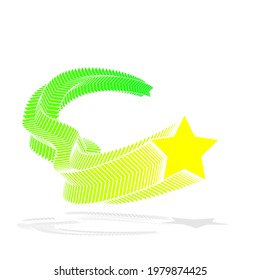 Resumen del tubo de forma de estrella 3D   aislado en blanco