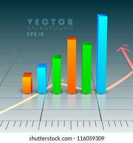 Abstract 3D statistics background, Business concept. EPS 10.