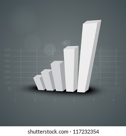 Abstract 3D statistics background, Business concept. EPS 10.