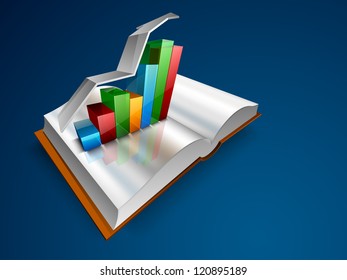 Abstract 3D statistics background, Business concept. EPS 10.