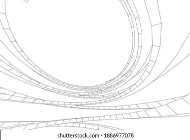 dibujo de estructura 3d abstracto