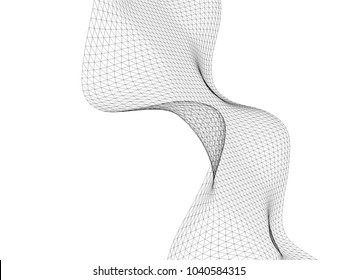 Abstract 3d structure. Geometric background