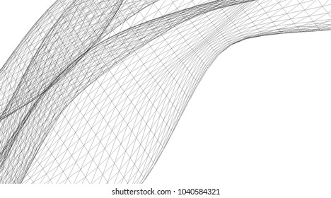 Abstract 3d structure. Geometric background