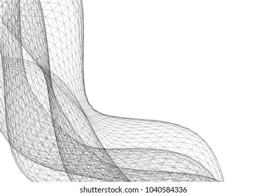 Abstract 3d structure. Geometric background