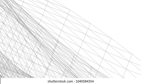 Abstract 3d structure. Geometric background