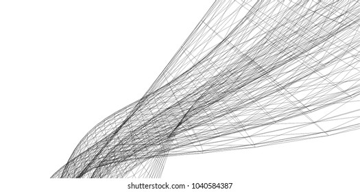 Abstract 3d structure. Geometric background